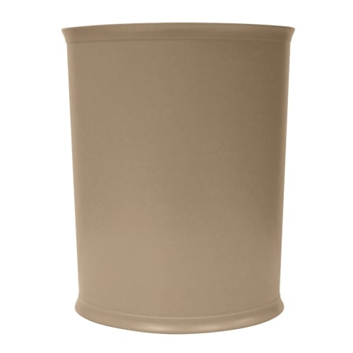 Design Line Wastebasket, 13 Quart Oval, Beige